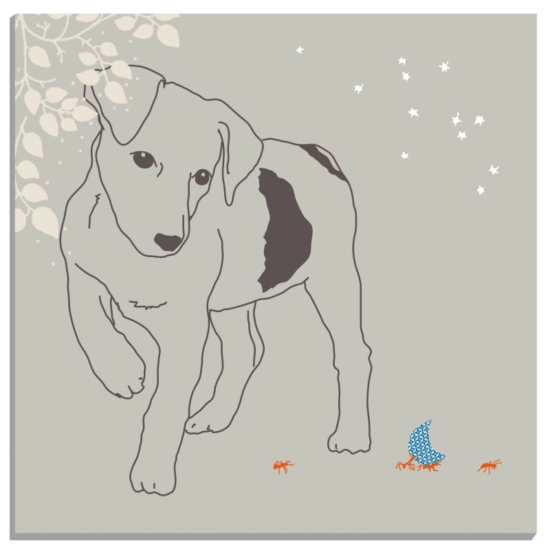 Tableau plexiglas chien (30 x 30 cm) Mimi'lou