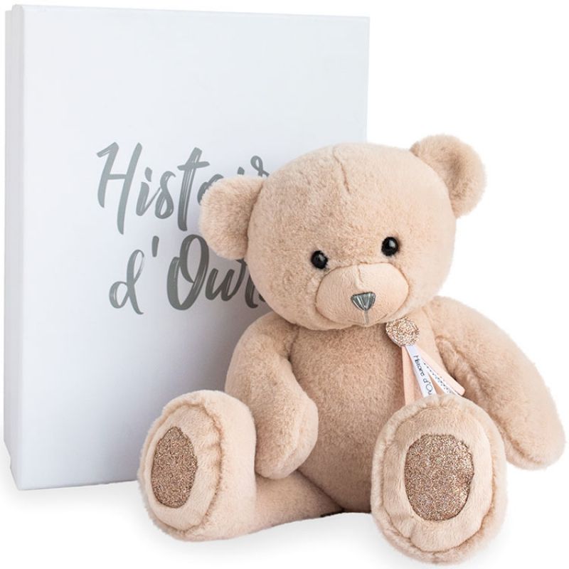 Coffret peluche ours Charms beige (40 cm) Histoire d'Ours
