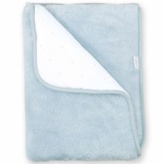 Couverture Pady réversible bleu gris breeze (75 x 100 cm)