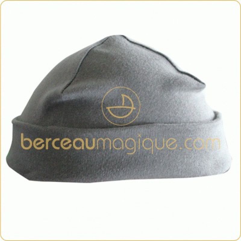 Bonnet de naissance gris 