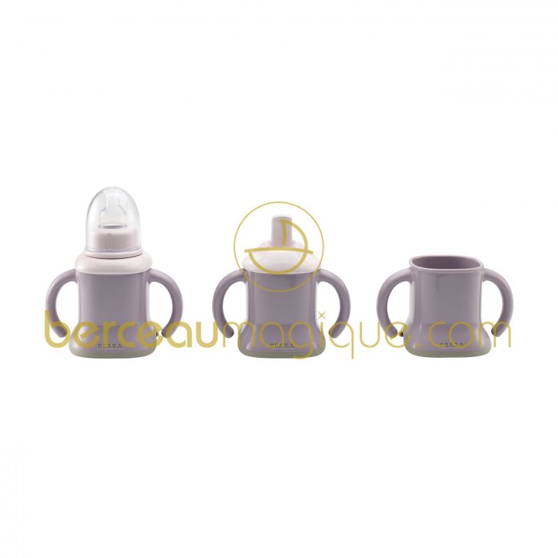 Tasse évolutive 3 en 1 poudré rose Béaba