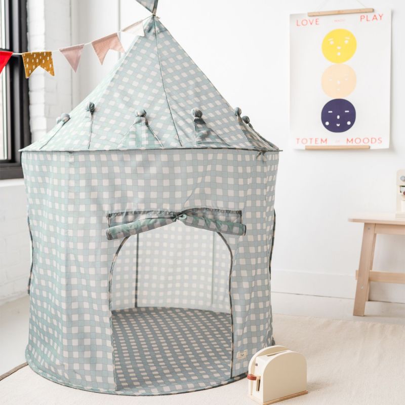 Tente de jeu en tissu recyclé Vichi Bleu 3 sprouts Ambiance 3