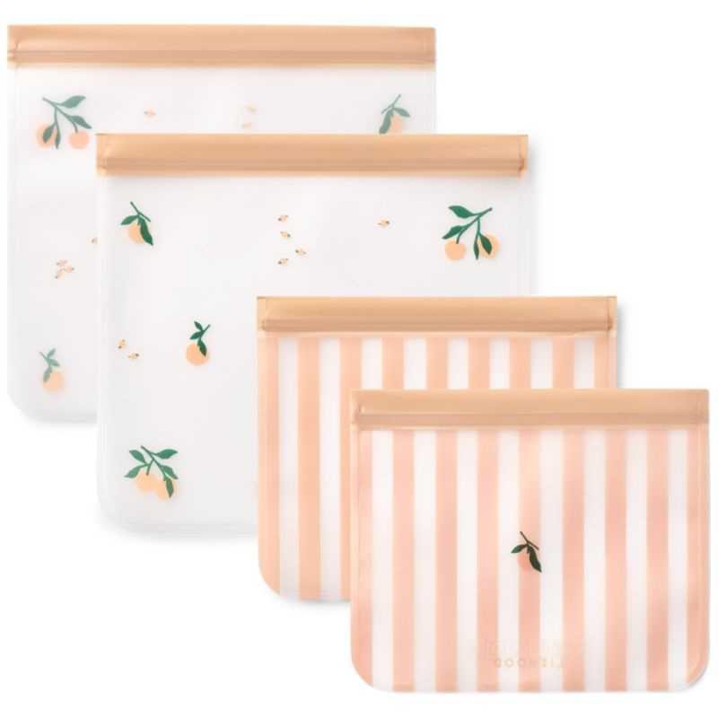 Lot de 4 sachets réutilisables Rebus Peach Liewood Produit 1
