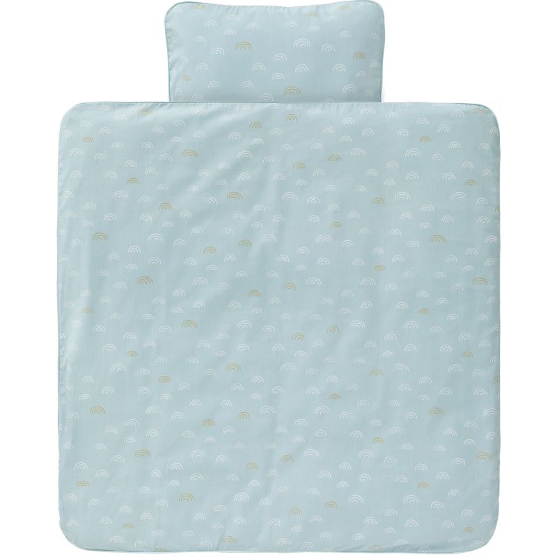 Housse de couette et taie d'oreiller Rainbow bleu (140 x 200 cm) Fresk