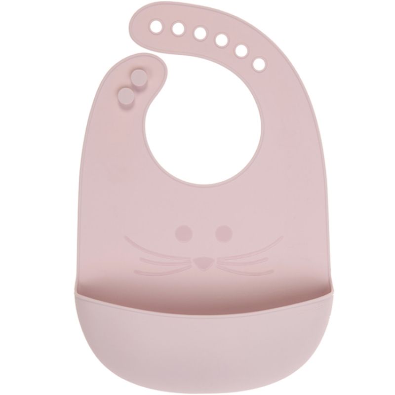 Bavoir en silicone à poche souris rose Little Chums Lässig