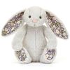 Peluche Bashful Lapin en fleurs Gris (18 cm)  par Jellycat