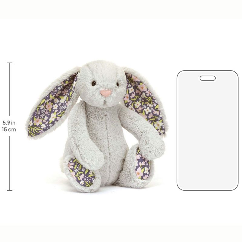 Peluche Bashful Lapin en fleurs Gris (18 cm) Jellycat Produit 5