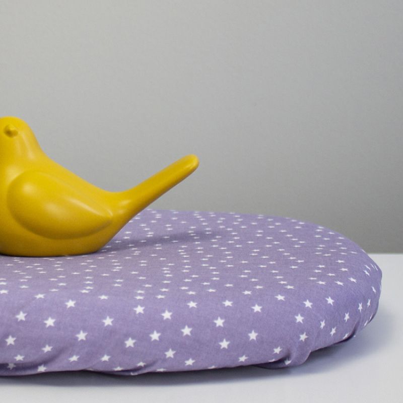 Drap housse de berceau en coton bio Etoiles Lilas (40 x 80 cm) Kadolis