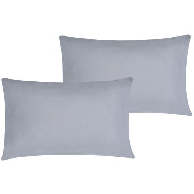 Lot de 2 taies d'oreiller en coton bio gris perle (40 x 60 cm) P'tit Basile