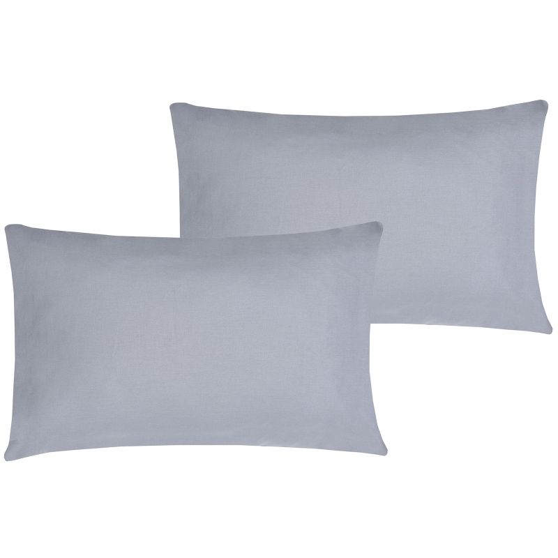 Lot de 2 taies d'oreiller en coton bio gris perle (40 x 60 cm) P'tit Basile