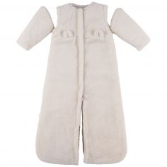 Gigoteuse en fausse fourrure beige (100cm)