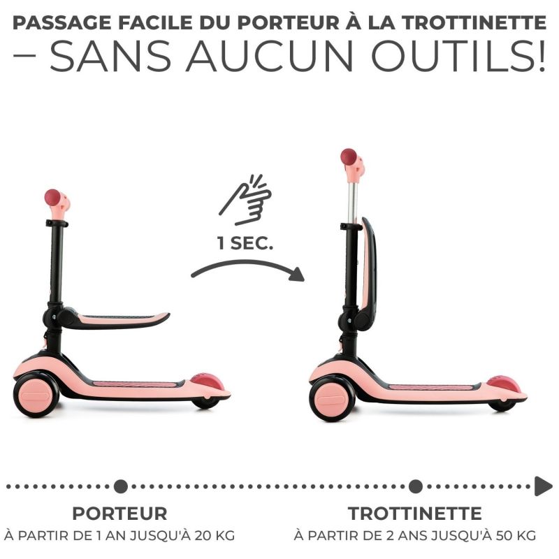 Porteur évolutif Halley 2 Pink Kinderkraft Produit 8