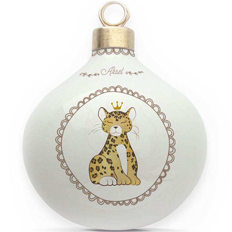 Boule en porcelaine Léopard (personnalisable) Gaëlle Duval