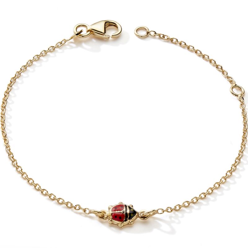 Bracelet Coccinelle (or jaune 375°) Baby bijoux