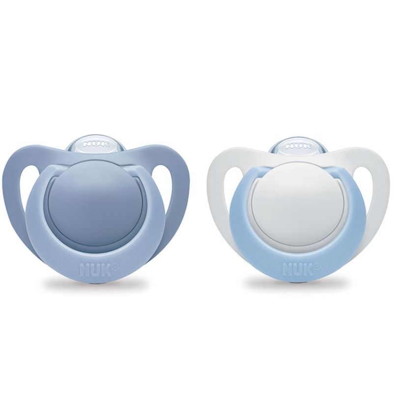 Lot de 2 sucettes physiologiques bleu clair Genius (6-18 mois) NUK