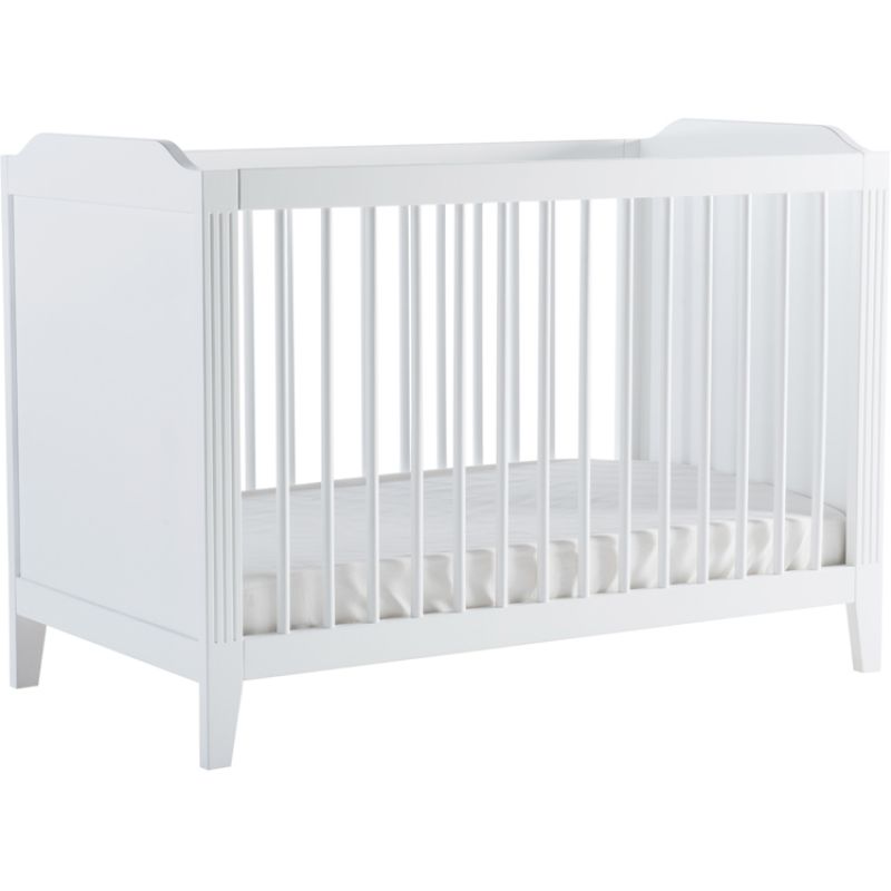 Lit bébé à barreaux Opéra blanc (60 x 120 cm) Maison Charlotte