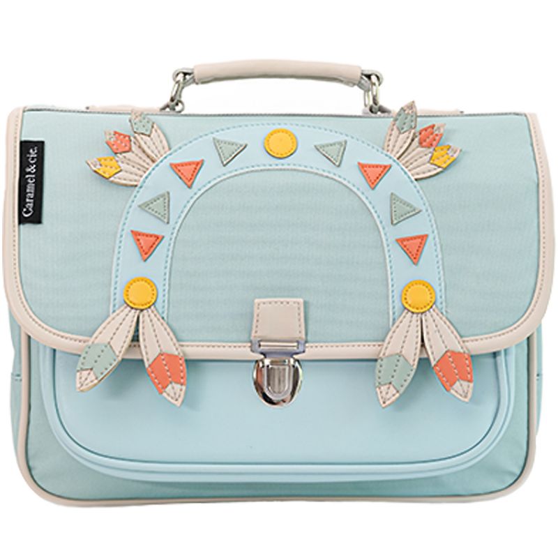 Cartable maternelle Indien bleu Caramel & Cie