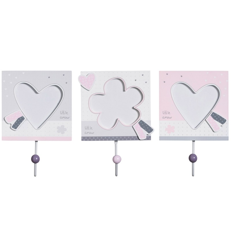 Lot de 3 patères Lilibelle Sauthon