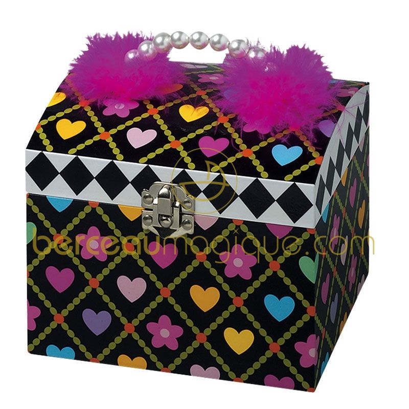 Grande malle musicale plumes Coeur Trousselier
