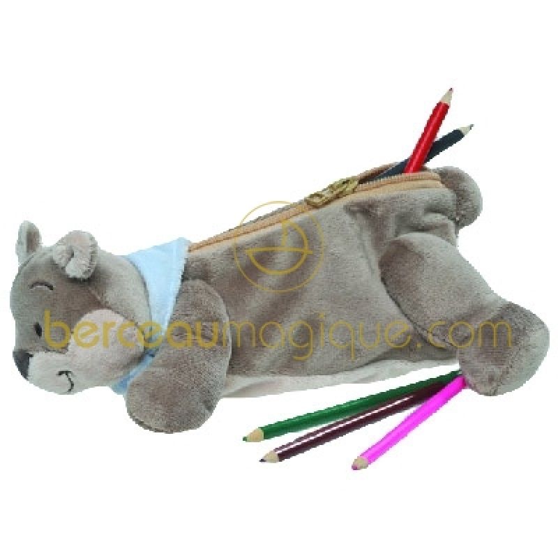Trousse à crayons peluche Léon Noukie's