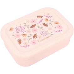 Lunch box 3 compartiments en silicone Fleurs rose - Kidzroom