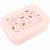 Variation Rose, marron, beige du produit Lunch box 3 compartiments en silicone Fleurs rose de la marque Kidzroom