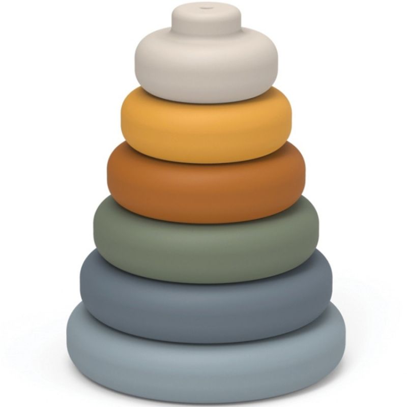 Pyramide à empiler en silicone Dag blue multi mix Liewood