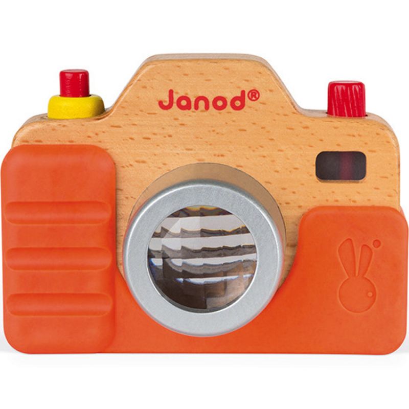 Appareil photo factice en bois sonore Janod