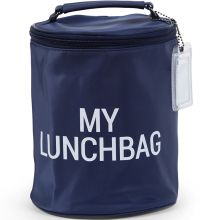 Sac isotherme My lunchbag marine et blanc  par Childhome