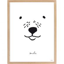 Affiche encadrée ours Smile (30 x 40 cm)  par Mimi'lou
