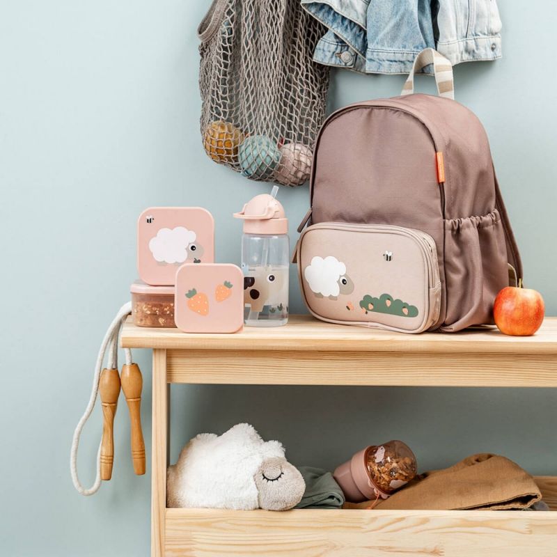 Gourde à paille Tiny farm Rose 350 ml Done by Deer Ambiance 2