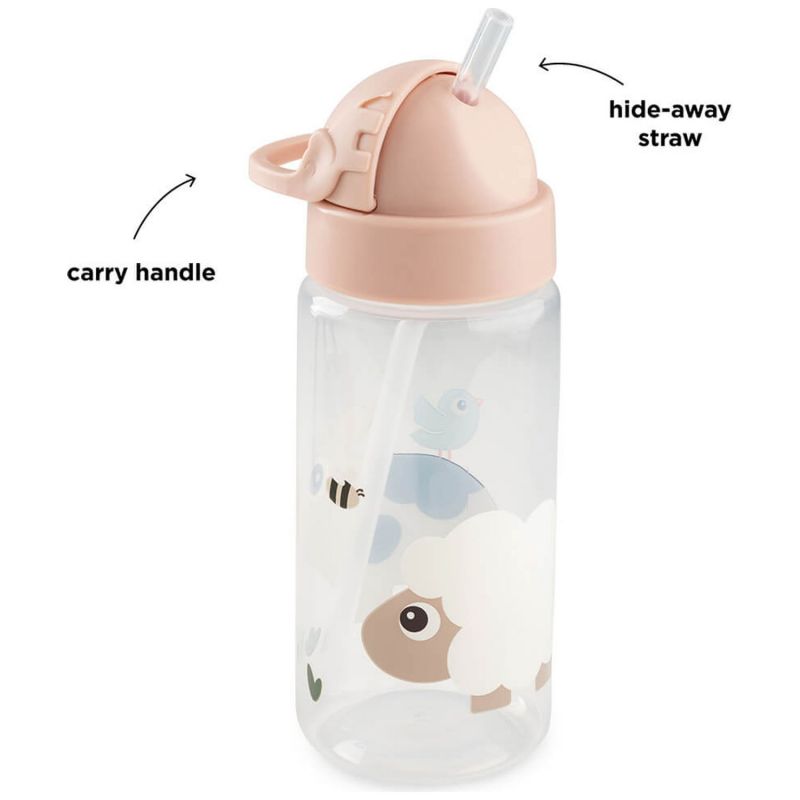 Gourde à paille Tiny farm Rose 350 ml Done by Deer Produit 4