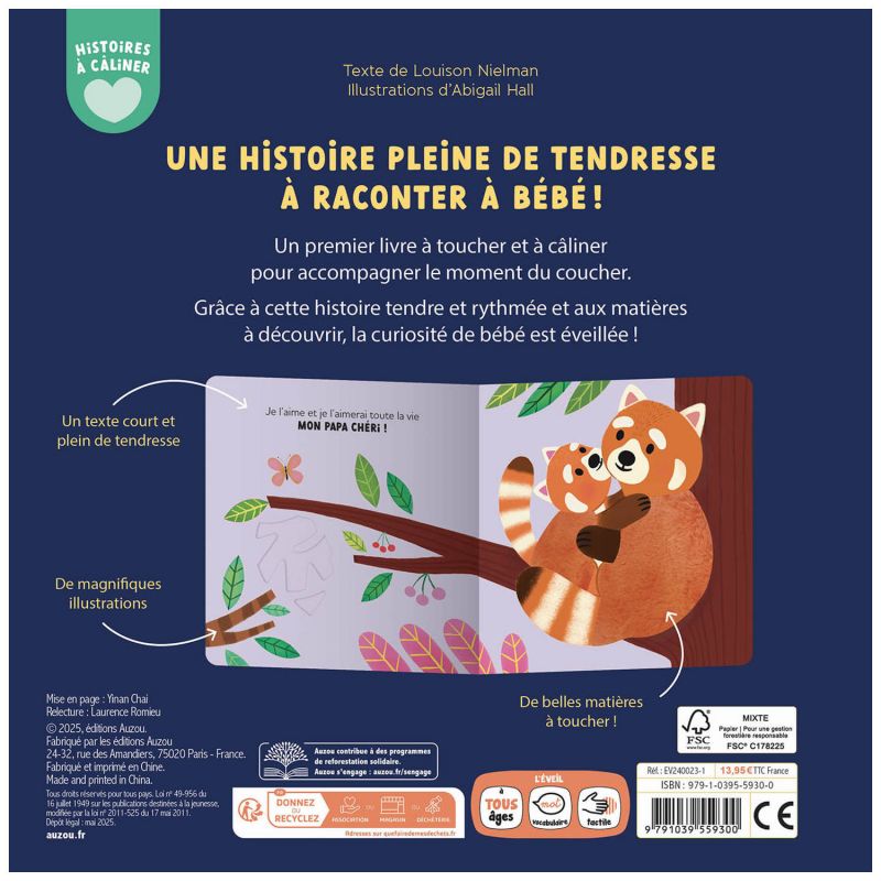 Livre Histoires à câliner Mon papa à moi Auzou Editions Produit 4