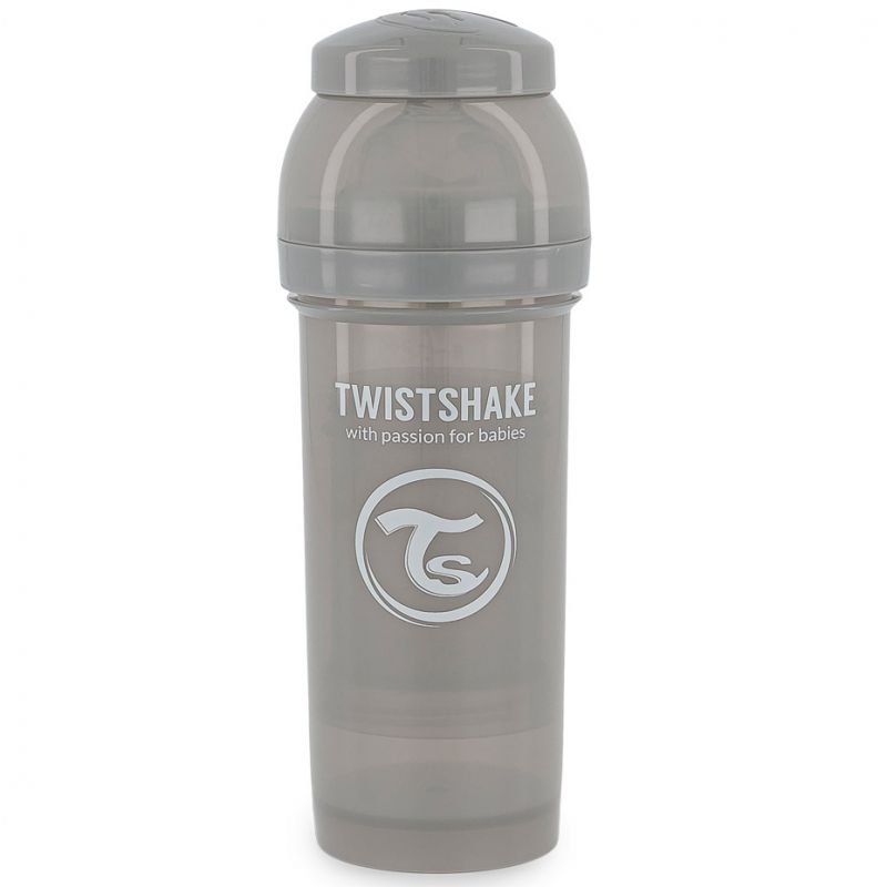 Biberon anti-colique gris pastel (260 ml) Twistshake