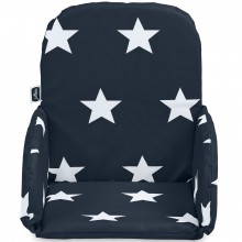 Coussin chaise haute Little star étoile bleu marine  par Jollein