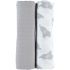 Lot de 2 maxi langes en mousseline de coton Eléphant gris (100 x 100 cm) - Noukie's Lot de 2 maxi langes en mousseline de coton Eléphant gris (100 x 100 cm) - Noukie's