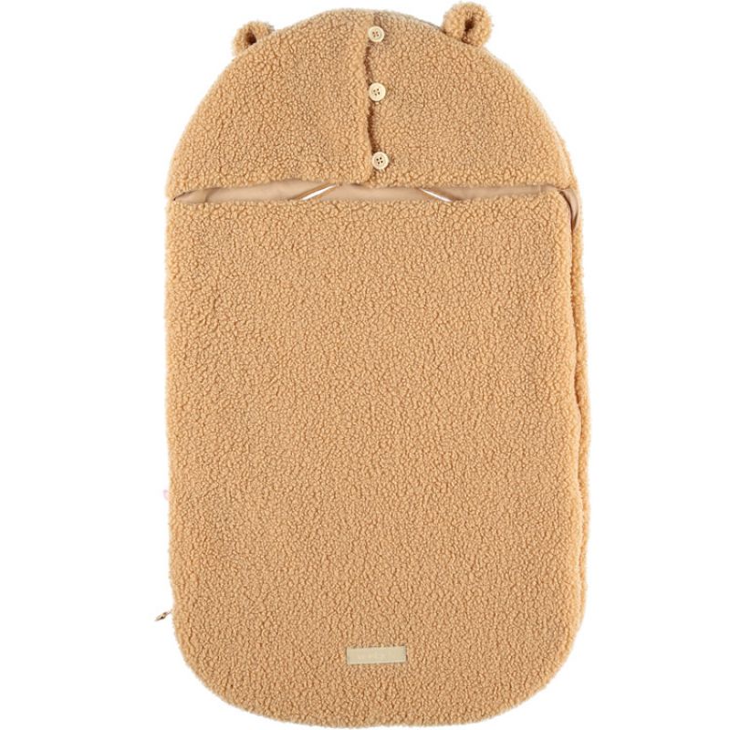 Nid d'ange passe sangle en sherpa Mix & Match camel Noukie's