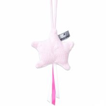 Etoile décorative à suspendre Cable Uni rose  par Baby's Only