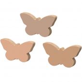 Set de 3 patères en bois Papillon