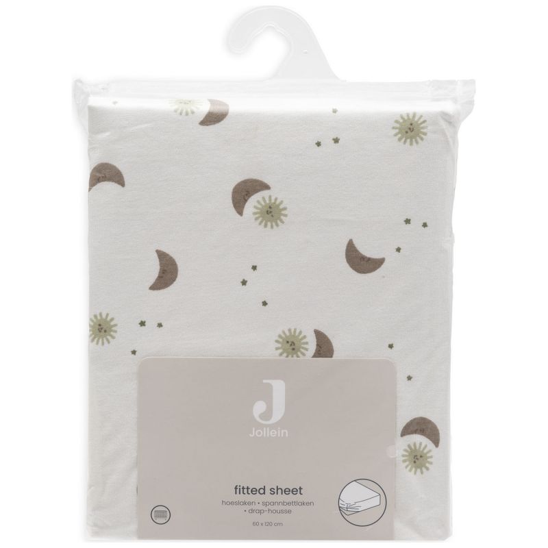 Drap housse en jersey Over the Moon (60 x 120 cm) Jollein Packaging 4