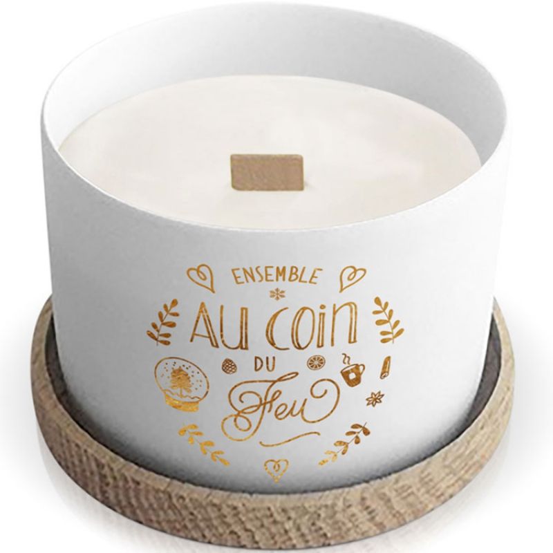 Bougie végétale Au coin du feu Créa Bisontine