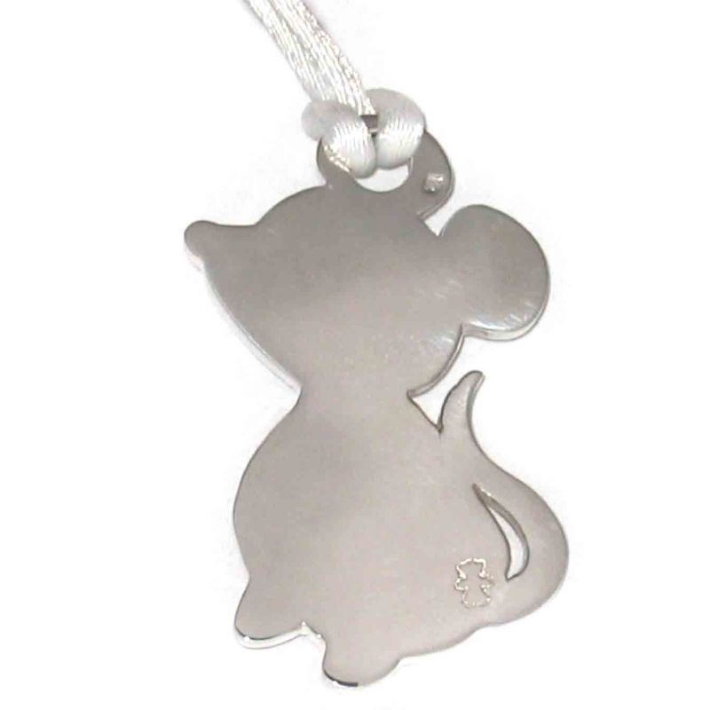 Médaille de berceau Souris (argent 925°)  Loupidou