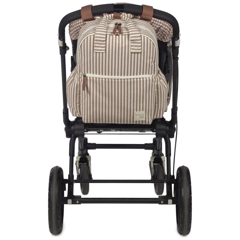 Sac à dos à langer Praliné Rayures Moka Walking Mum Produit 2