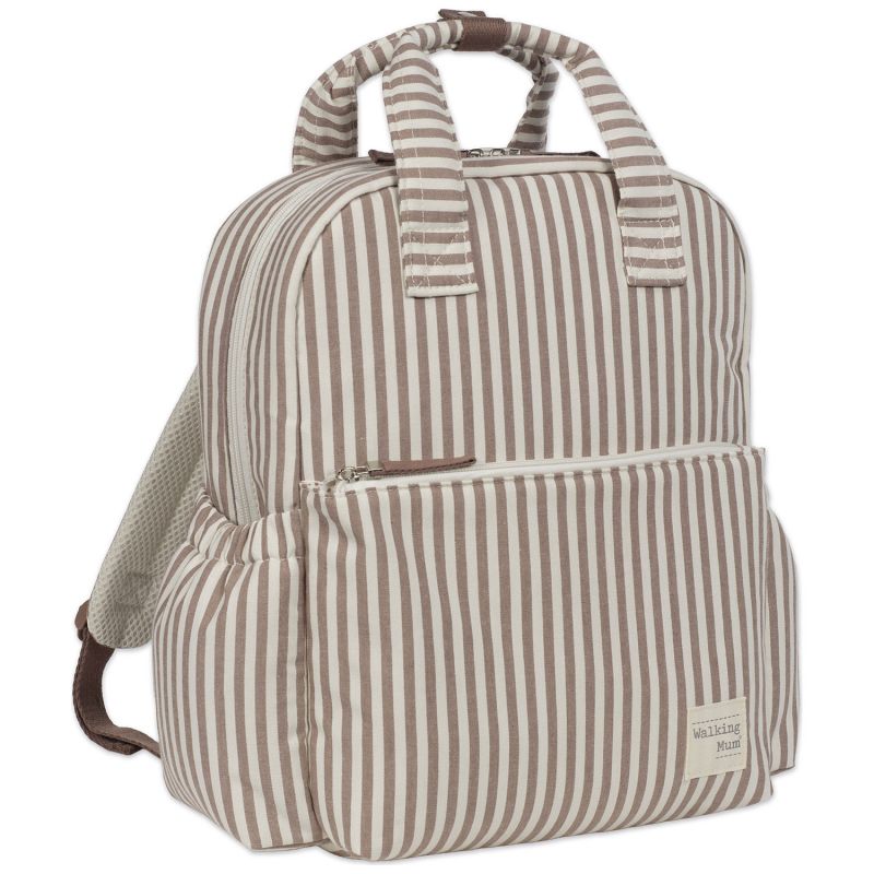 Sac à dos à langer Praliné Rayures Moka Walking Mum Produit 3