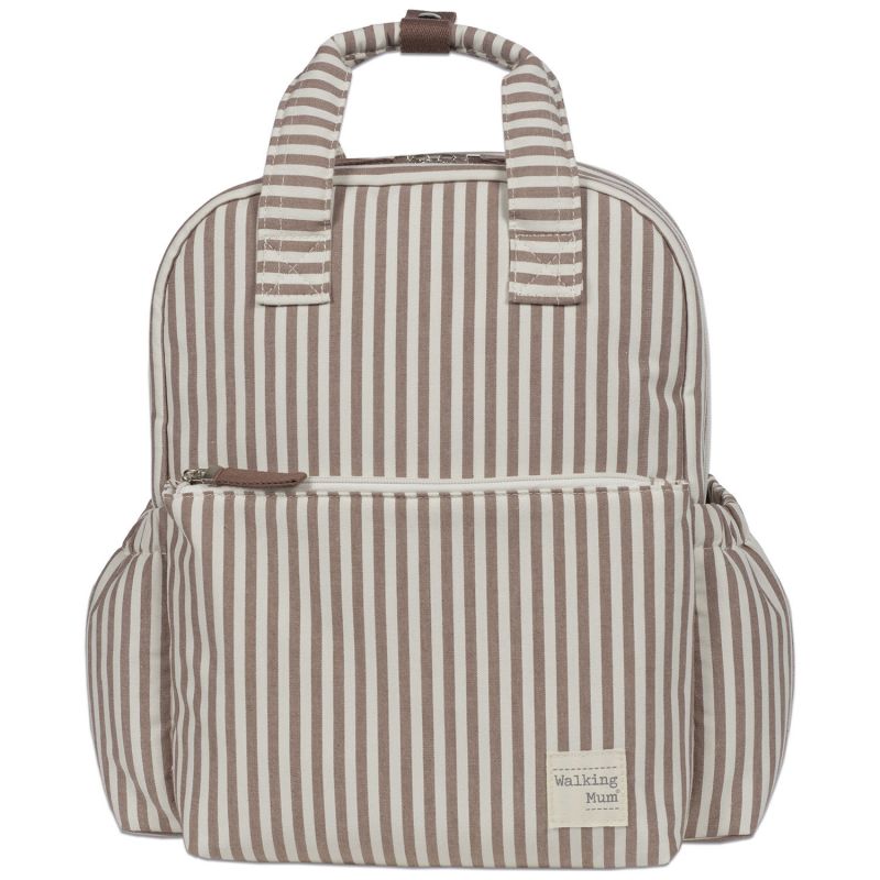 Sac à dos à langer Praliné Rayures Moka Walking Mum Produit 4