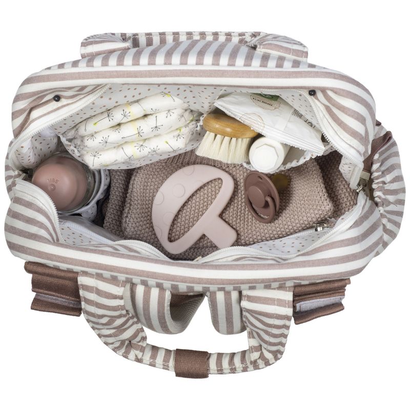 Sac à dos à langer Praliné Rayures Moka Walking Mum Produit 6