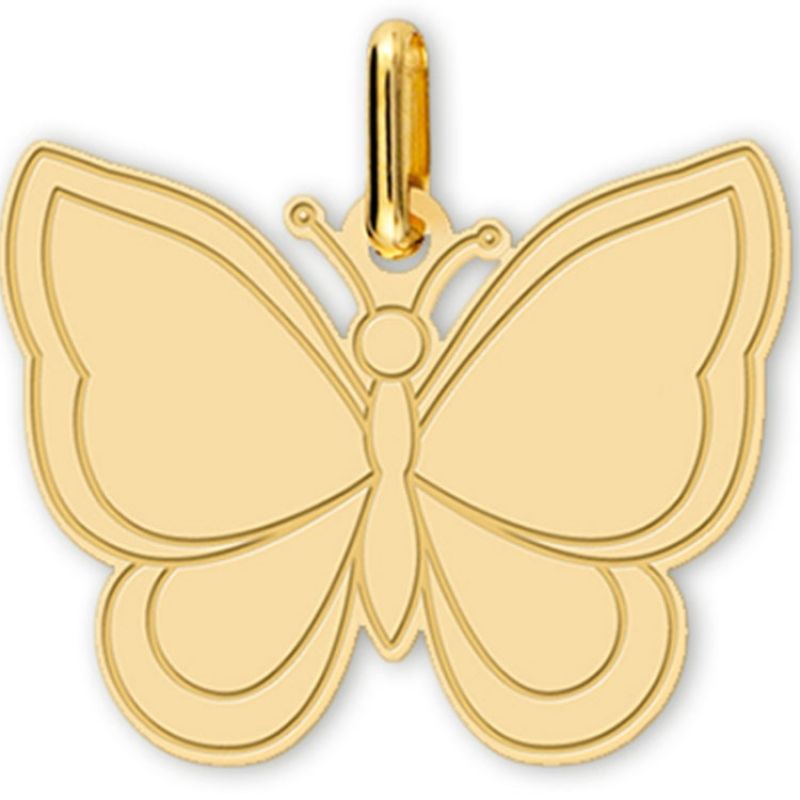 Pendentif Papillon (or jaune 375°) Lucas Lucor