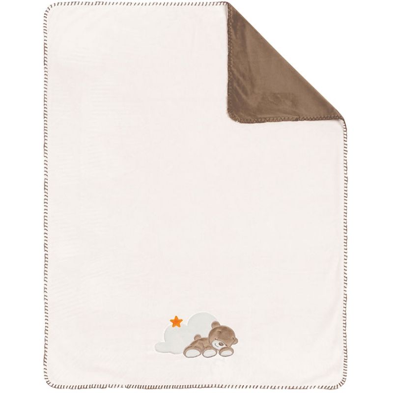Couverture ultra-douce Basile l'ours (75 x 100 cm) Nattou
