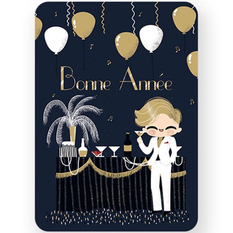 Carte de voeux A6 Bonne année Gatsby le Magnifique Kanzilue