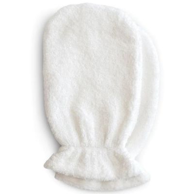 Lot de 2 gants de toilette en coton bio Pearl  par Mushie